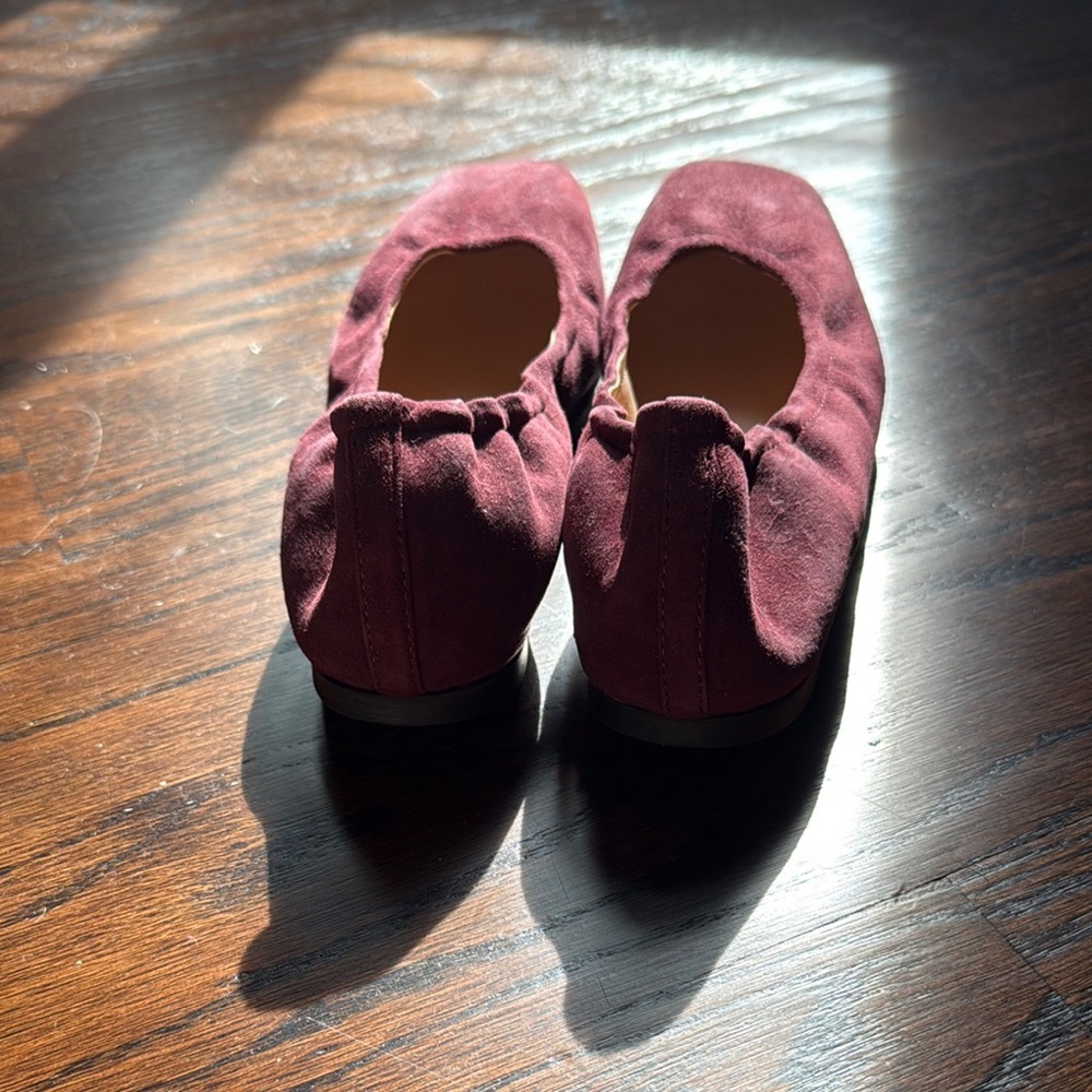 JCREW Burgundy Suede Flats - Picture 3 of 4